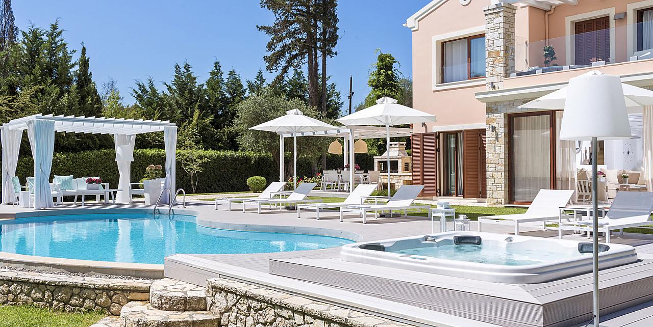 Corfu, Dasia 1 - 3 bedroom villa with Pool and Sea View